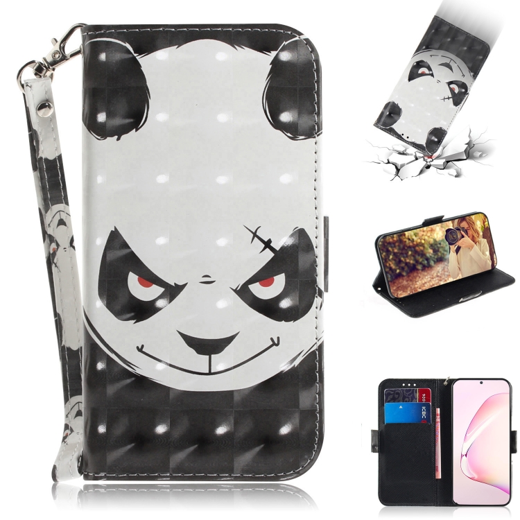 

For Galaxy Note 10 Lite / A81 3D Painting Horizontal Flip Leather Case with Holder & Card Slot & Wallet & Lanyard(Angry bear)