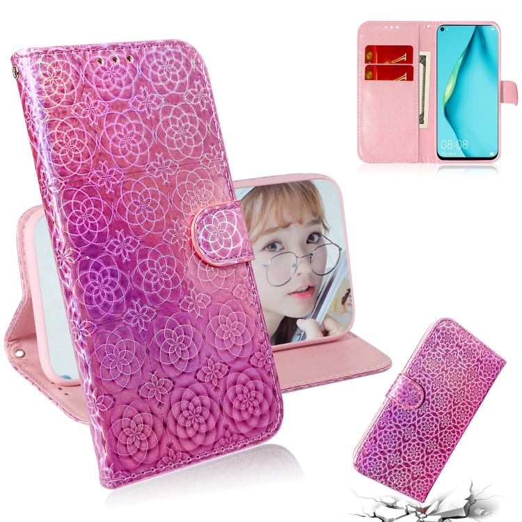 

For Huawei nova 7i Solid Color Colorful Magnetic Buckle Horizontal Flip PU Leather Case with Holder & Card Slots & Wallet & Lanyard(Pink)