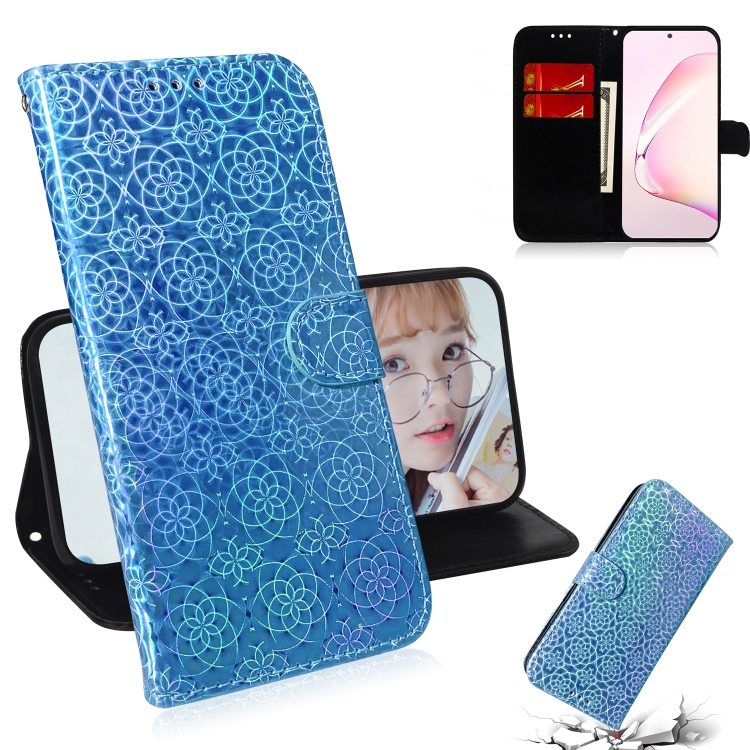 

For Galaxy Note 10 Lite / A81 Solid Color Colorful Magnetic Buckle Horizontal Flip PU Leather Case with Holder & Card Slots & Wallet & Lanyard(Blue)