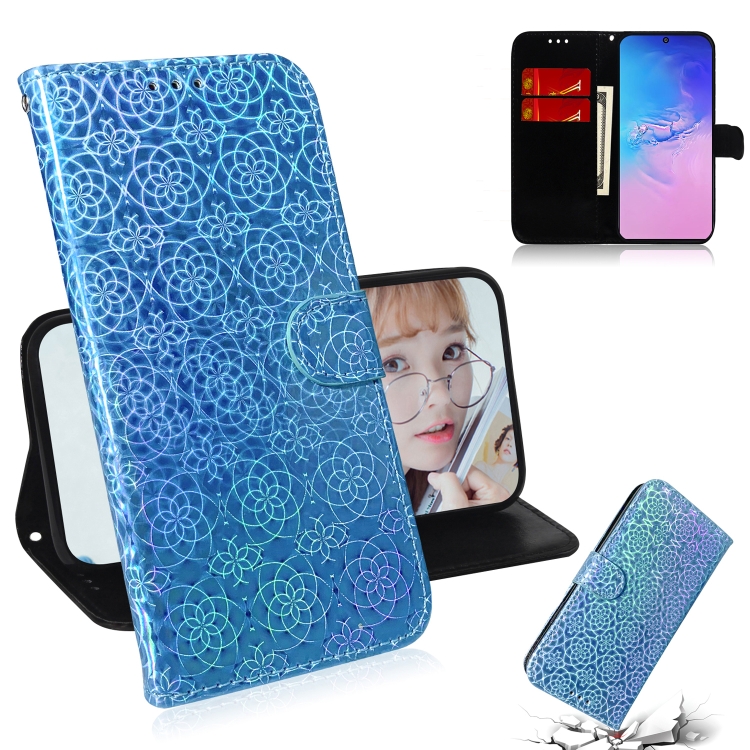

For Galaxy S10 Lite / A91 Solid Color Colorful Magnetic Buckle Horizontal Flip PU Leather Case with Holder & Card Slots & Wallet & Lanyard(Blue)