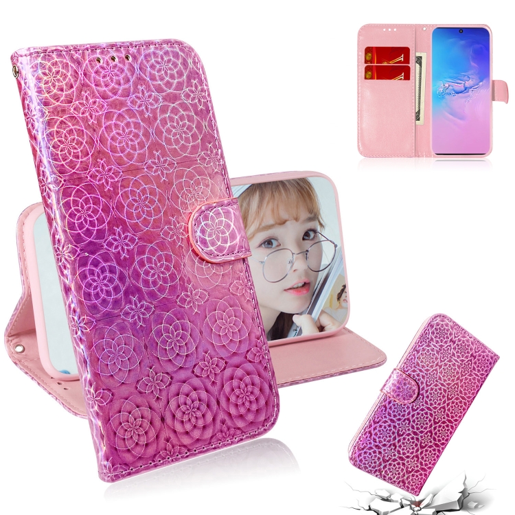 

For Galaxy S10 Lite / A91 Solid Color Colorful Magnetic Buckle Horizontal Flip PU Leather Case with Holder & Card Slots & Wallet & Lanyard(Pink)