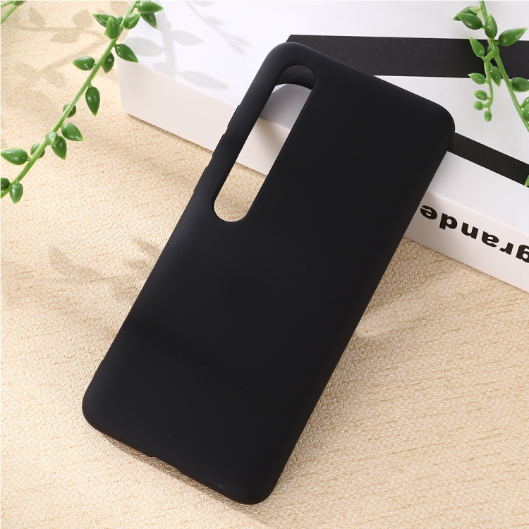 

For Xiaomi Mi 10 5G Solid Color Liquid Silicone Shockproof Coverage Case(Black)