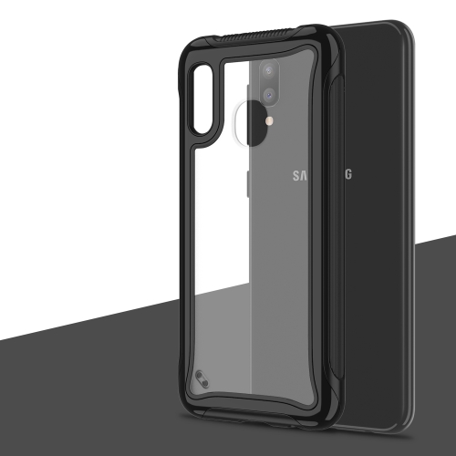 

For Galaxy A20e Blade Series Transparent AcrylicProtective Case(Black)