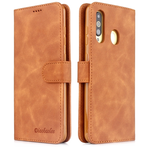 

For Galaxy S10 Diaobaolee Pure Fresh Grain Horizontal Flip Leather Case with Holder & Card Slots(Yellow)