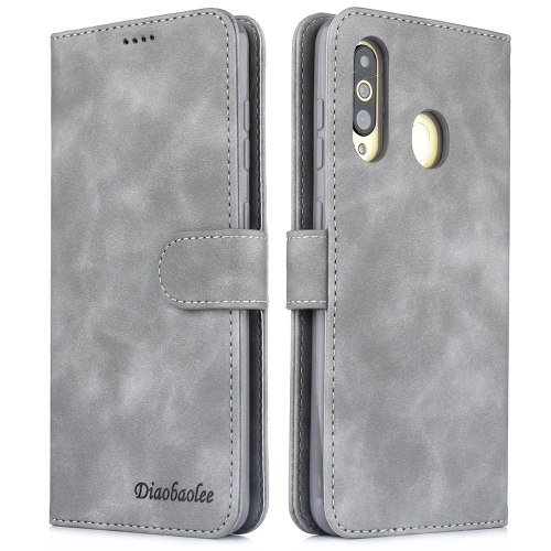 

For Galaxy S10 Diaobaolee Pure Fresh Grain Horizontal Flip Leather Case with Holder & Card Slots(Grey)