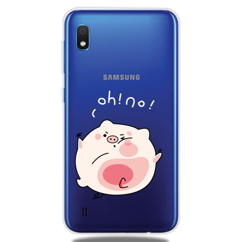 

For Galaxy A10 Lucency Painted TPU Protective(Hit The Face Pig)