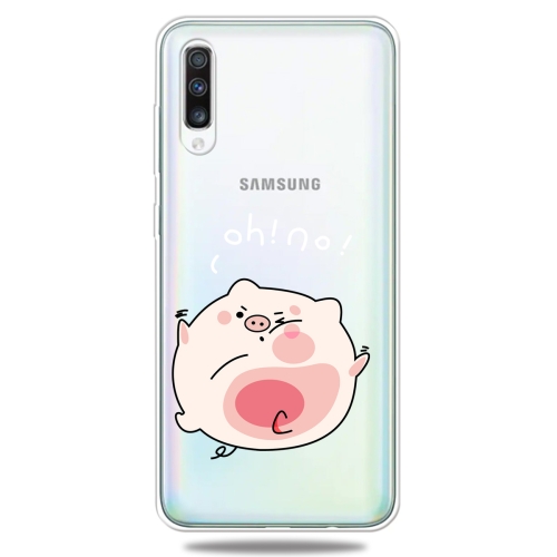 

For Galaxy A70 Lucency Painted TPU Protective(Hit The Face Pig)