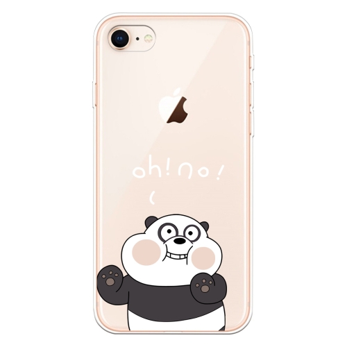 

For iPhone 7 / 8 Lucency Painted TPU Protective(Face Panda)