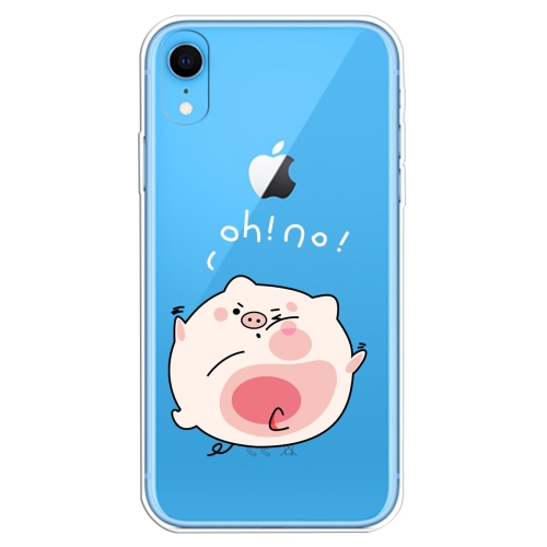 

For iPhone XR Lucency Painted TPU Protective(Hit The Face Pig)