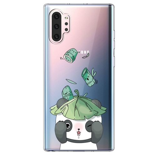 

For Galaxy Note 10 Plus Lucency Painted TPU Protective(Lotus Leaf Panda)