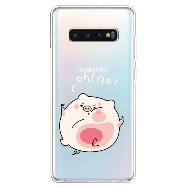 

For Galaxy S10 Plus Lucency Painted TPU Protective(Hit The Face Pig)