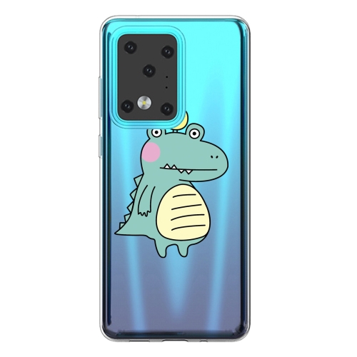 

For Galaxy S20 Ultra Lucency Painted TPU Protective(Bird Crocodile)