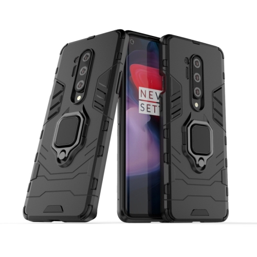 

For OnePlus 8 Pro PC + TPU Shockproof Protective Case with Magnetic Ring Holder(Black)