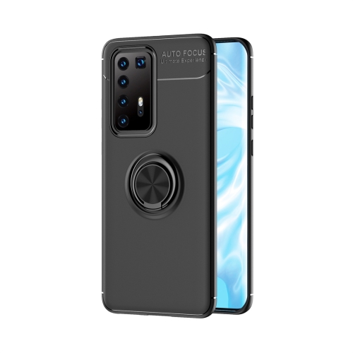 

For Huawei P40 Pro Lenuo Shockproof TPU Protective Case with Invisible Holder(Black)