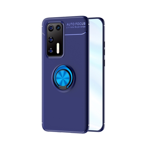 

For Huawei P40 Lenuo Shockproof TPU Protective Case with Invisible Holder(Blue)