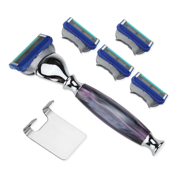 

AD-2 Mens Shaving Kit Manual Shaver Razor Head Blades Stand Set