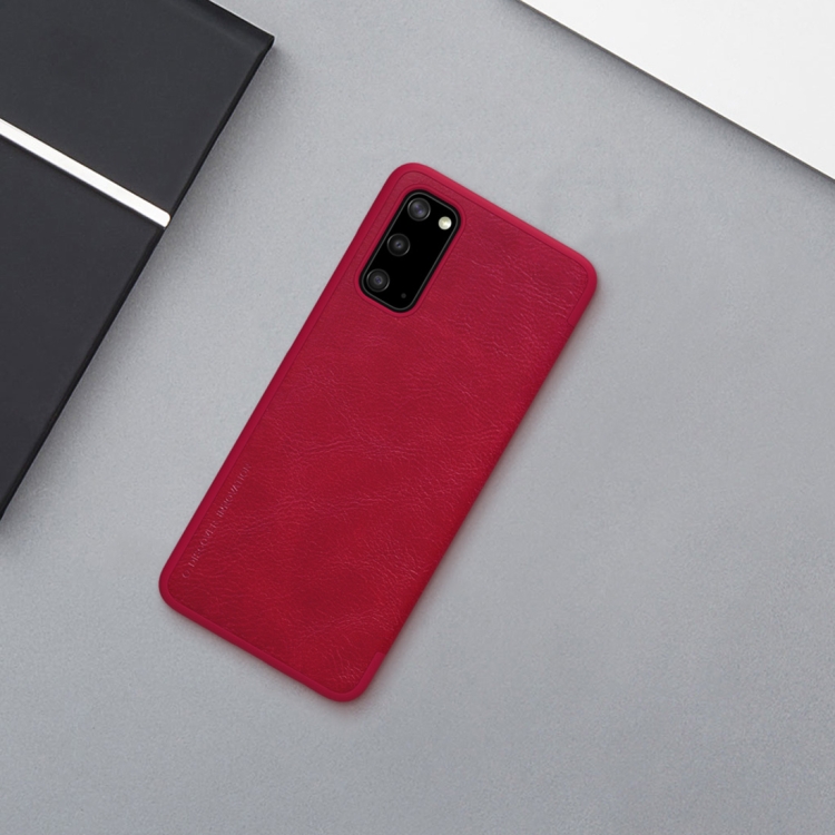 

For Galaxy S20/S20 5G NILLKIN QIN Series Crazy Horse Texture Horizontal Flip Leather Case with Card Slot(Red)