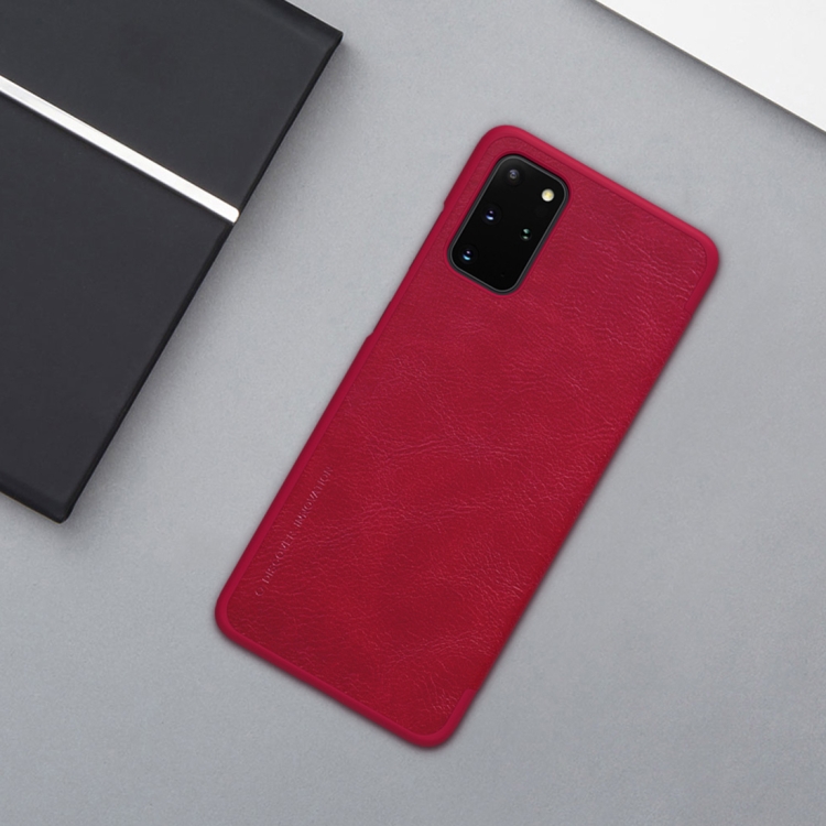 

For Galaxy S20+/S20+ 5G NILLKIN QIN Series Crazy Horse Texture Horizontal Flip Leather Case with Card Slot(Red)