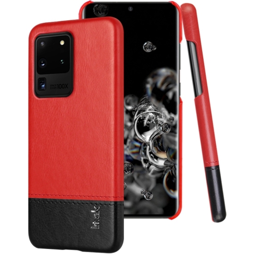 

For Galaxy S20 Ultra 5G IMAK Ruiyi Series Concise Slim PU + PC Protective Case(Black + Red)