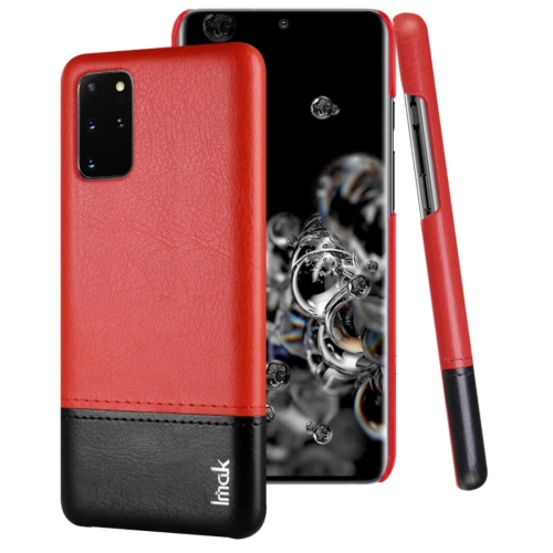 

For Galaxy S20+ 5G IMAK Ruiyi Series Concise Slim PU + PC Protective Case(Black + Red)