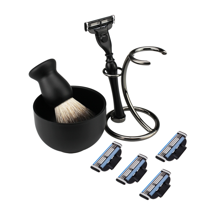 

FK-15 Men Manual Shaving Razor Kit with Shaving Brush / Bowl / Soap / Brush Stand / Blades