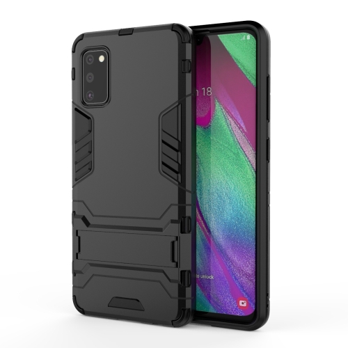 

Galaxy A41 Shockproof PC + TPU Protective Case with Invisible Holder(Black)