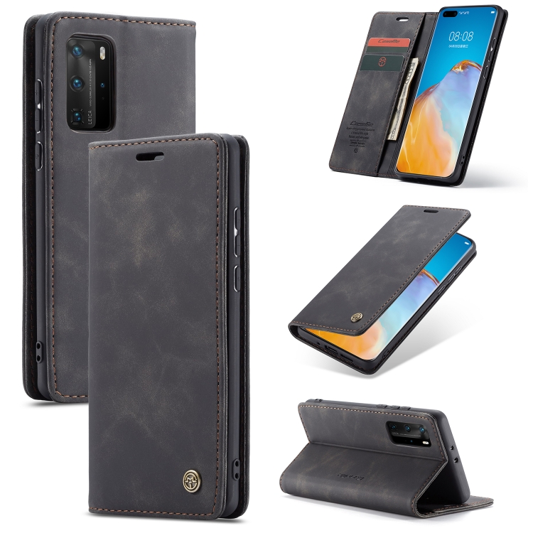 

For Huawei P40 Pro CaseMe-013 Multifunctional Horizontal Flip Leather Case with Card Slot & Holder & Wallet(Black)