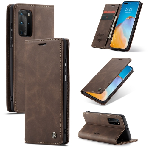 

For Huawei P40 Pro CaseMe-013 Multifunctional Horizontal Flip Leather Case with Card Slot & Holder & Wallet(Coffee)