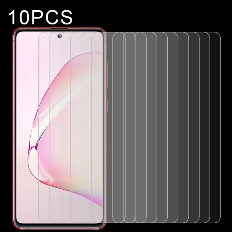

For Galaxy Note 10 Lite 10 PCS 0.26mm 9H 2.5D Explosion-proof Non-full Screen Tempered Glass Film