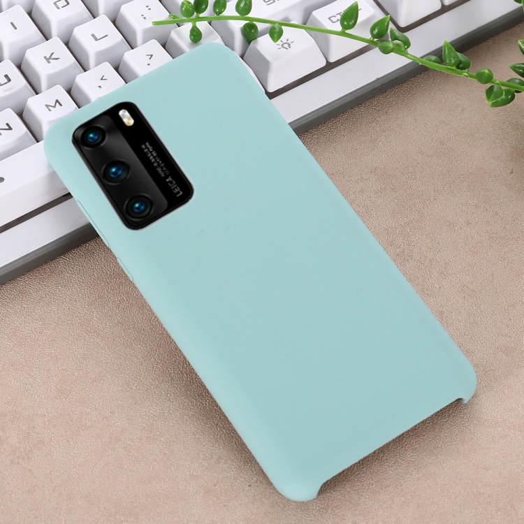 

For Huawei P40 Pro Solid Color Liquid Silicone Shockproof Coverage Protective Case(Blue)