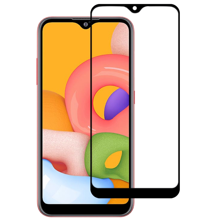 

For Galaxy A01 Full Glue Full Cover Screen Protector Tempered Glass Film