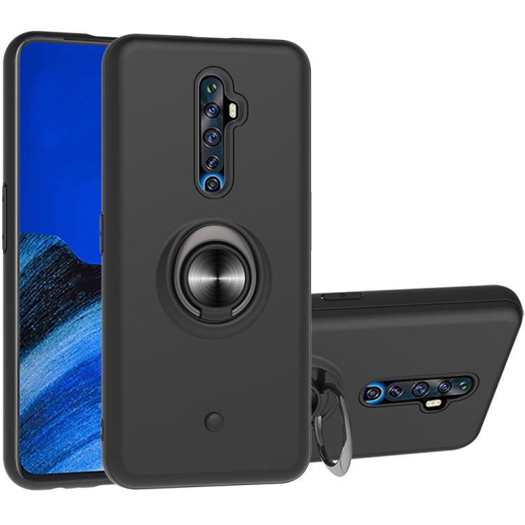

For OPPO Reno2 Z & Reno2 F 2 In 1 PC + TPU Protective Case with 360 Degrees Rotating Ring Holder(Black)