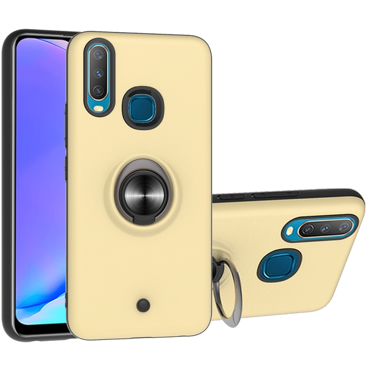 

For Vivo Y17 & Y15 & Y12 2 In 1 PC + TPU Protective Case with 360 Degrees Rotating Ring Holder(Gold)