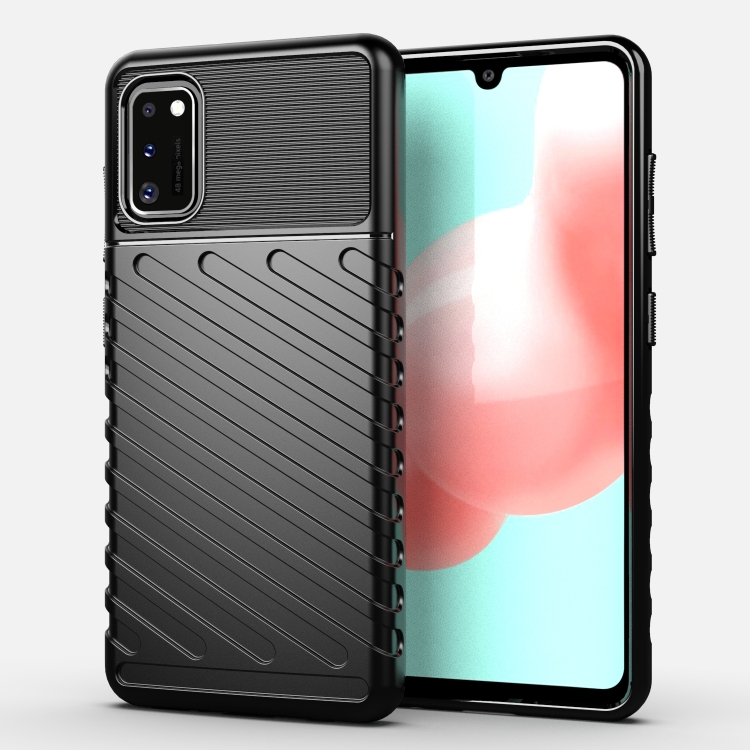 

For Galaxy A41 Thunderbolt Shockproof TPU Soft Case(Black)