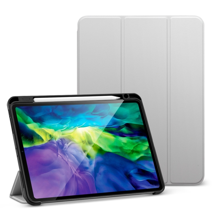 

For iPad Pro 11 (2020) ESR Rebound Series TPU Horizontal Flip Leather Case with Holder & Sleep / Wake-up Function & Pen Slot(Silver Grey)