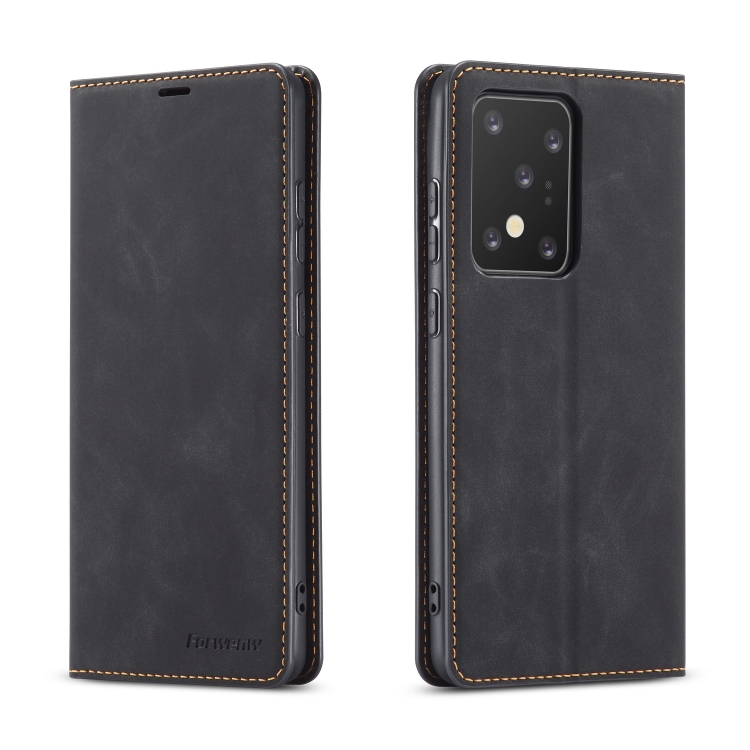 

For Galaxy S20 Ultra Forwenw Dream Series Oil Edge Strong Magnetism Horizontal Flip Leather Case with Holder & Card Slots & Wallet & Photo Frame(Black)