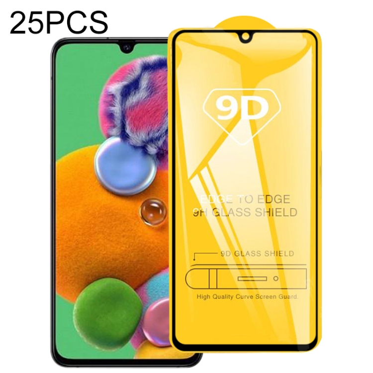 

For Galaxy A81 25 PCS 9D Full Glue Full Screen Tempered Glass Film