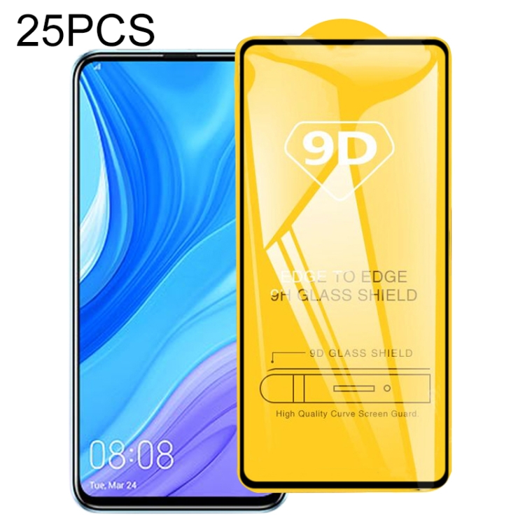 

For Huawei Y9s 25 PCS 9D Full Glue Full Screen Tempered Glass Film