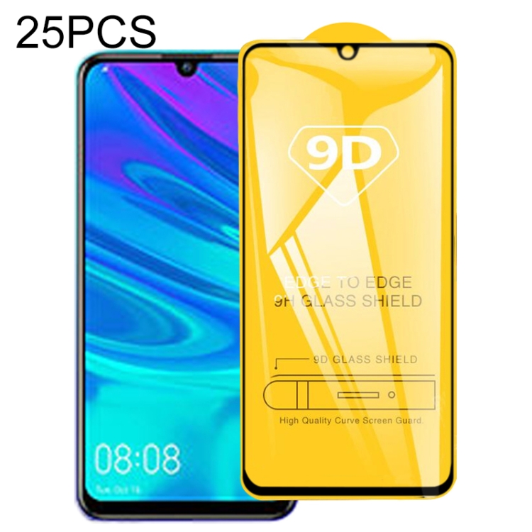 

For Huawei P Smart 2020 25 PCS 9D Full Glue Full Screen Tempered Glass Film