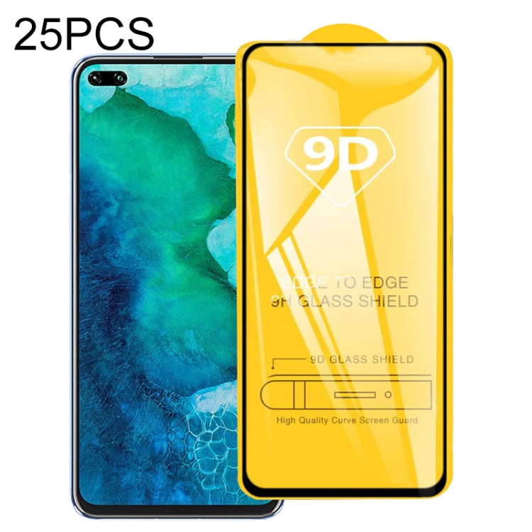 

For Huawei Honor V30 25 PCS 9D Full Glue Full Screen Tempered Glass Film