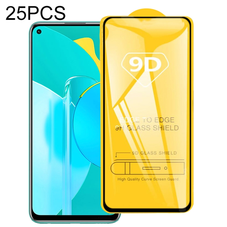 

For Huawei Honor 30s 25 PCS 9D Full Glue Full Screen Tempered Glass Film