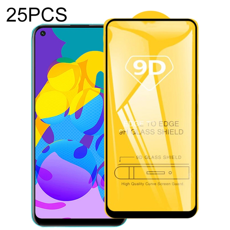

For Huawei Honor Play 4T 25 PCS 9D Full Glue Full Screen Tempered Glass Film