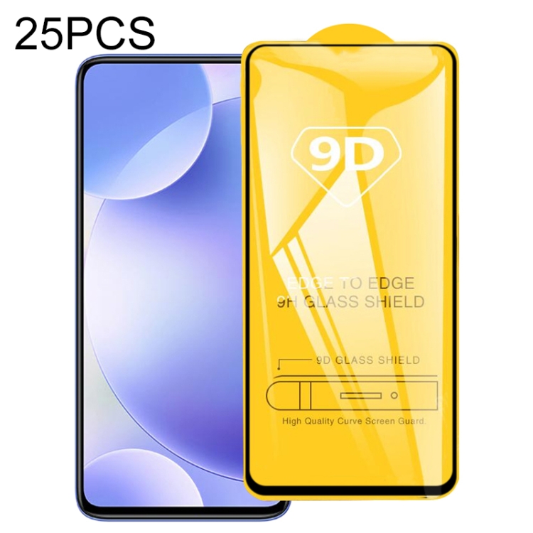 

For Xiaomi Redmi K30 25 PCS 9D Full Glue Full Screen Tempered Glass Film