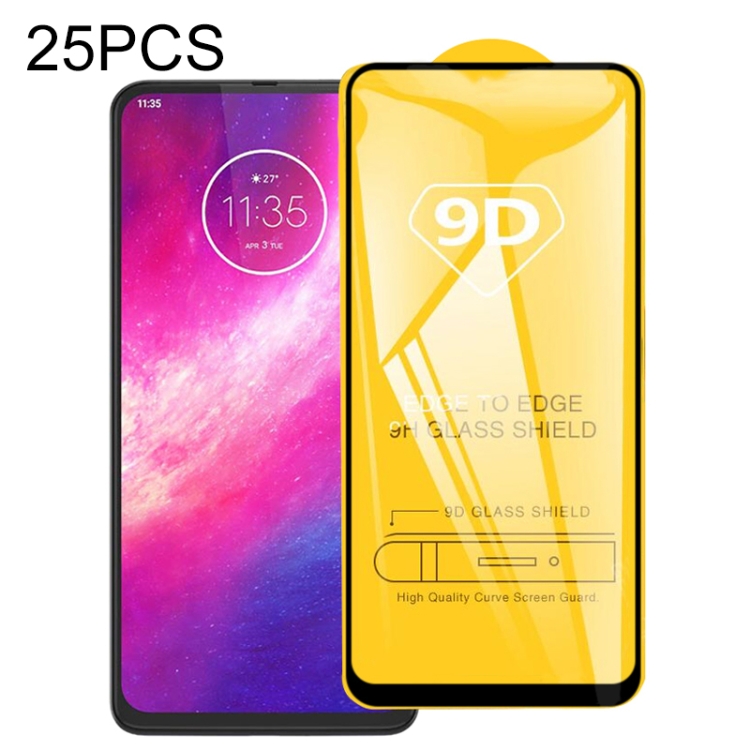 

For Motorola One Hyper 25 PCS 9D Full Glue Full Screen Tempered Glass Film