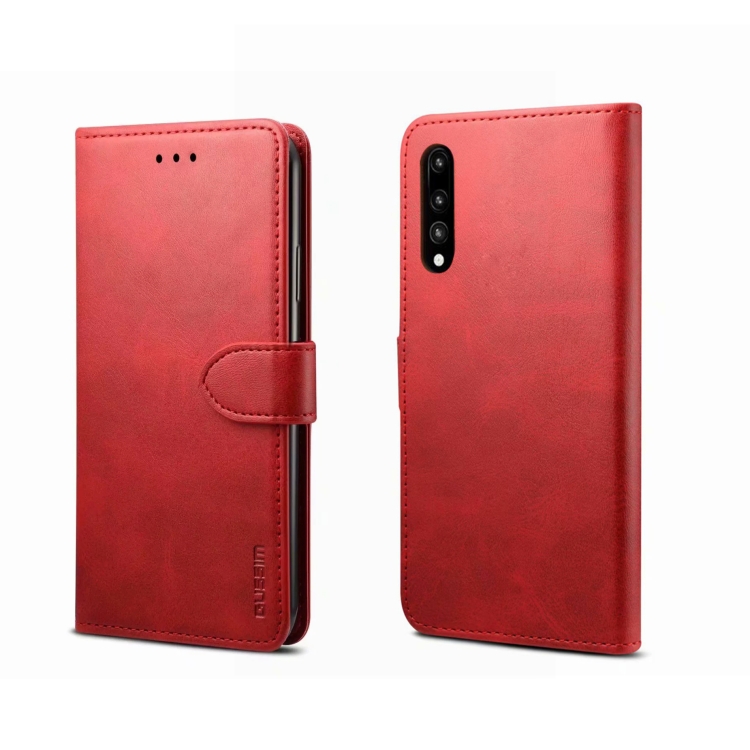 

For Huawei P20 Pro GUSSIM Business Style Horizontal Flip Leather Case with Holder & Card Slots & Wallet(Red)