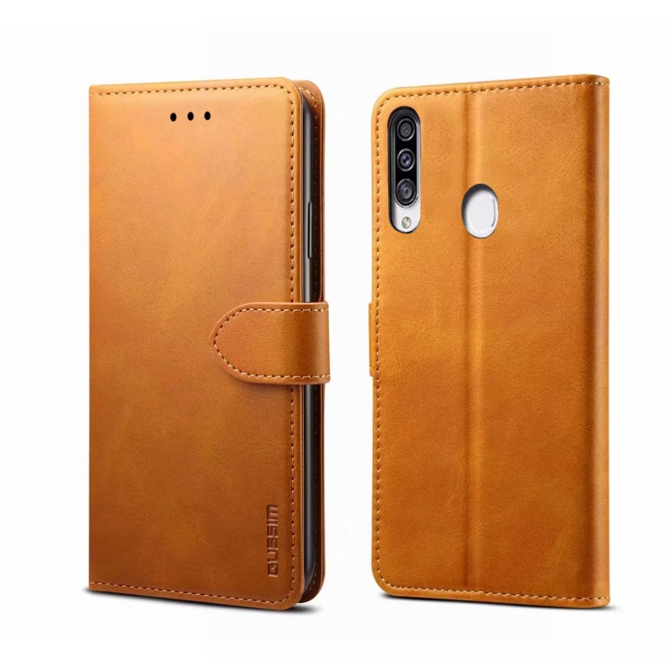 

For Galaxy A10s GUSSIM Business Style Horizontal Flip Leather Case with Holder & Card Slots & Wallet(Khaki)