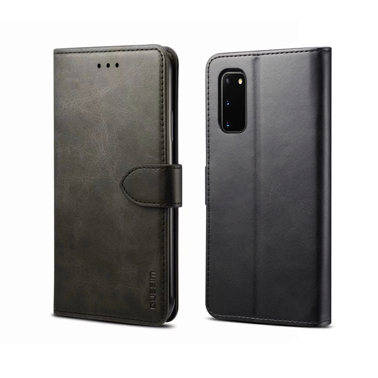 

For Galaxy A51 GUSSIM Business Style Horizontal Flip Leather Case with Holder & Card Slots & Wallet(Black)