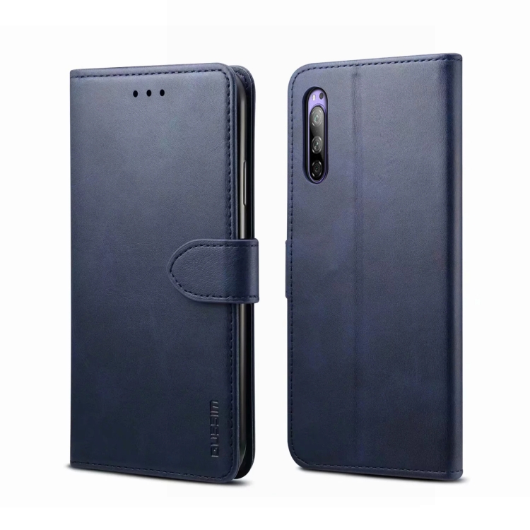 

For Sony Xperia 5 GUSSIM Business Style Horizontal Flip Leather Case with Holder & Card Slots & Wallet(Blue)