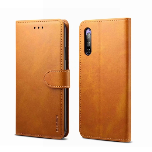

For Sony Xperia 5 GUSSIM Business Style Horizontal Flip Leather Case with Holder & Card Slots & Wallet(Khaki)