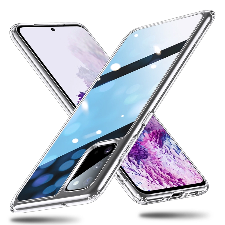 

For Galaxy S20 ESR Ice Shield Series Soft Silicone Frame + Glass Back Protective Case(Transparent)